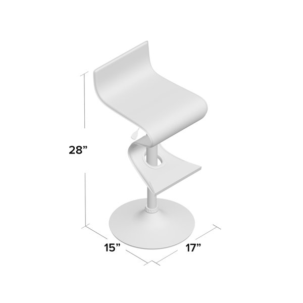 Wade Logan® Alton Adjustable Height Bar Stool & Reviews Wayfair